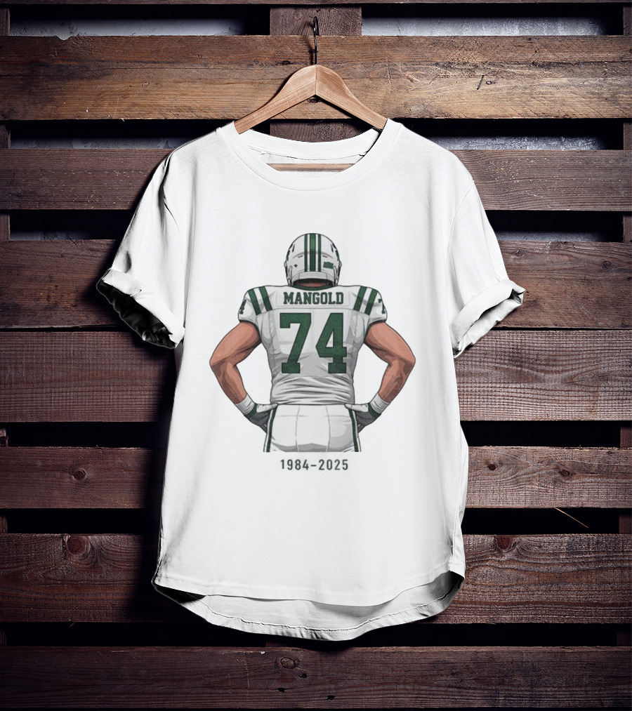 Nick Mangold 74 New York Jets NFL Football Legend 1984 2025 T-Shirt