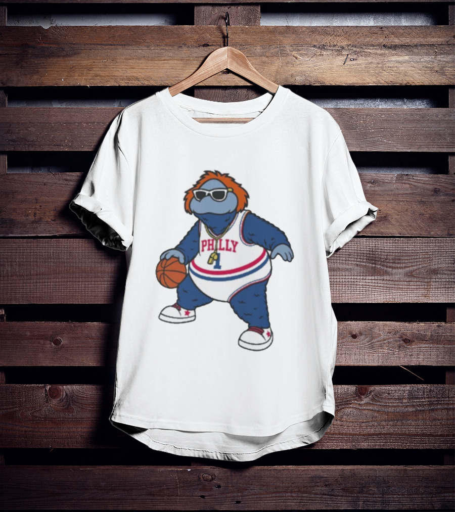 Philadelphia 76ers Philly Mascot Basketball Character T-Shirt
