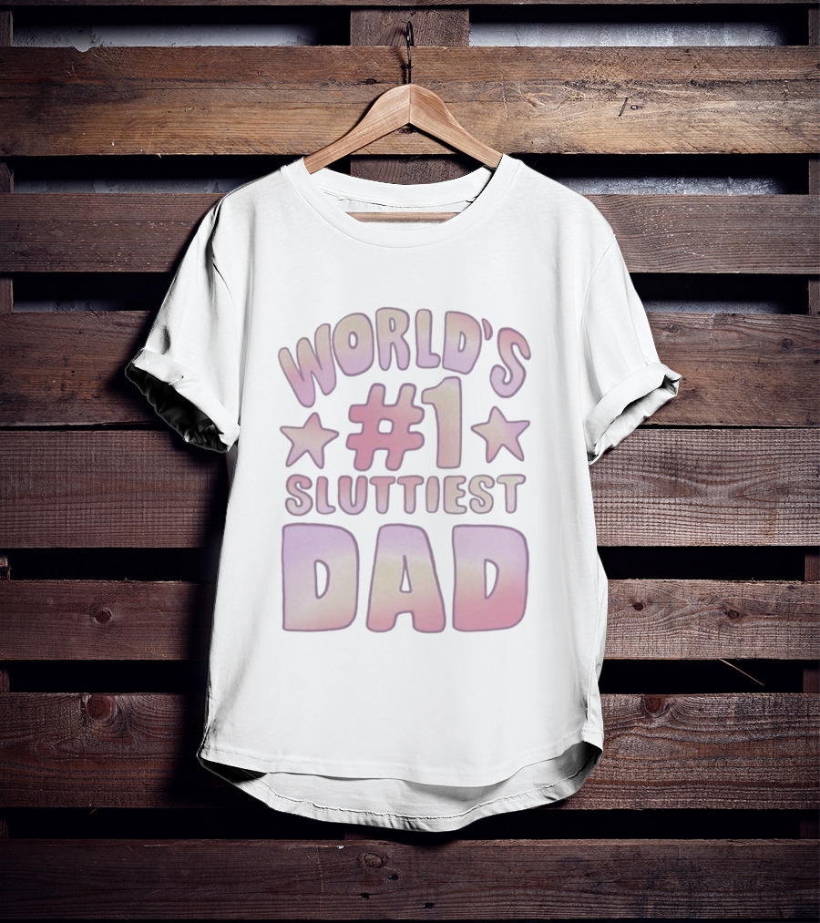 World's #1 Sluttiest Dad Stars Pastel Aesthetic T-Shirt