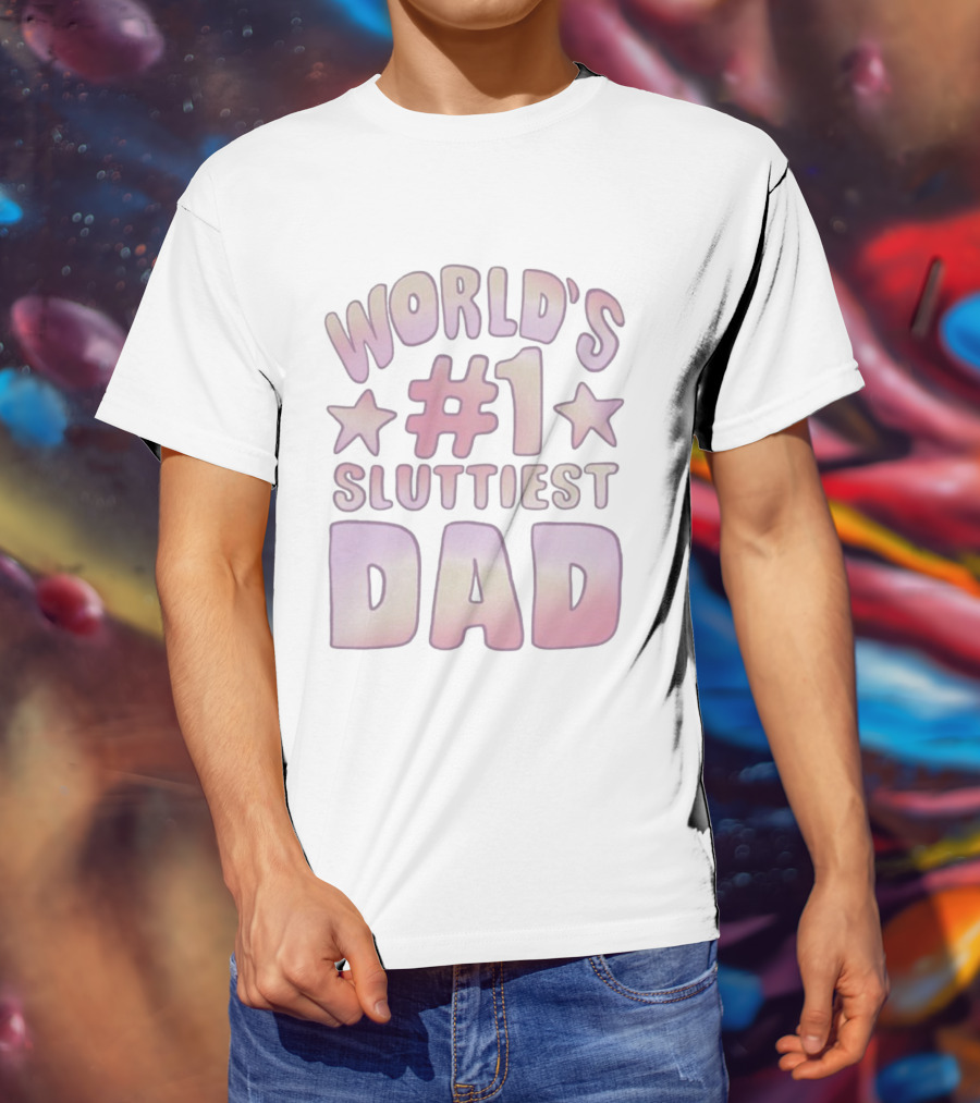 World's #1 Sluttiest Dad Stars Pastel Aesthetic T-Shirt