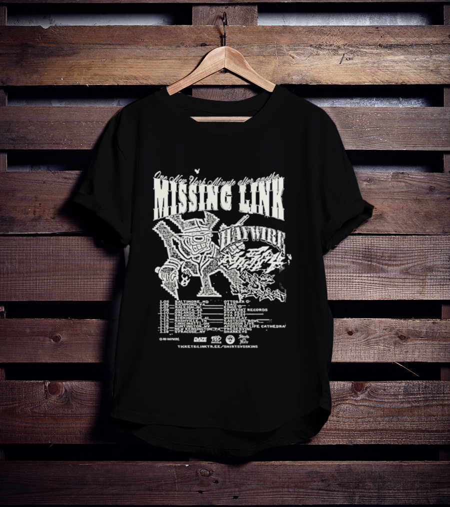 Missing Link Tour Haywire Hardcore Punk 2026 Live At Ottobar Baltimore MD January 5 T-Shirt