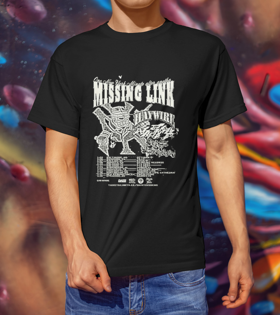 Missing Link Tour Haywire Hardcore Punk 2026 Live At Ottobar Baltimore MD January 5 T-Shirt