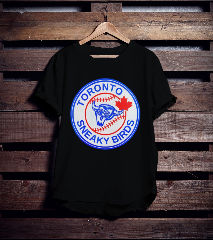 Toronto Sneaky Birds MLB Baseball 2025 Parody Maple Leaf Emblem T-Shirt