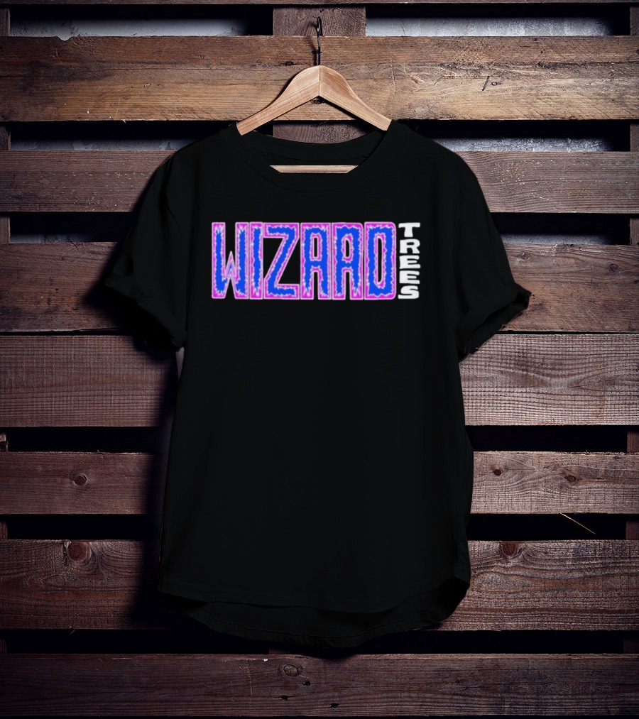 WIZARD TREES Static Electric Vibrant Pattern T-Shirt