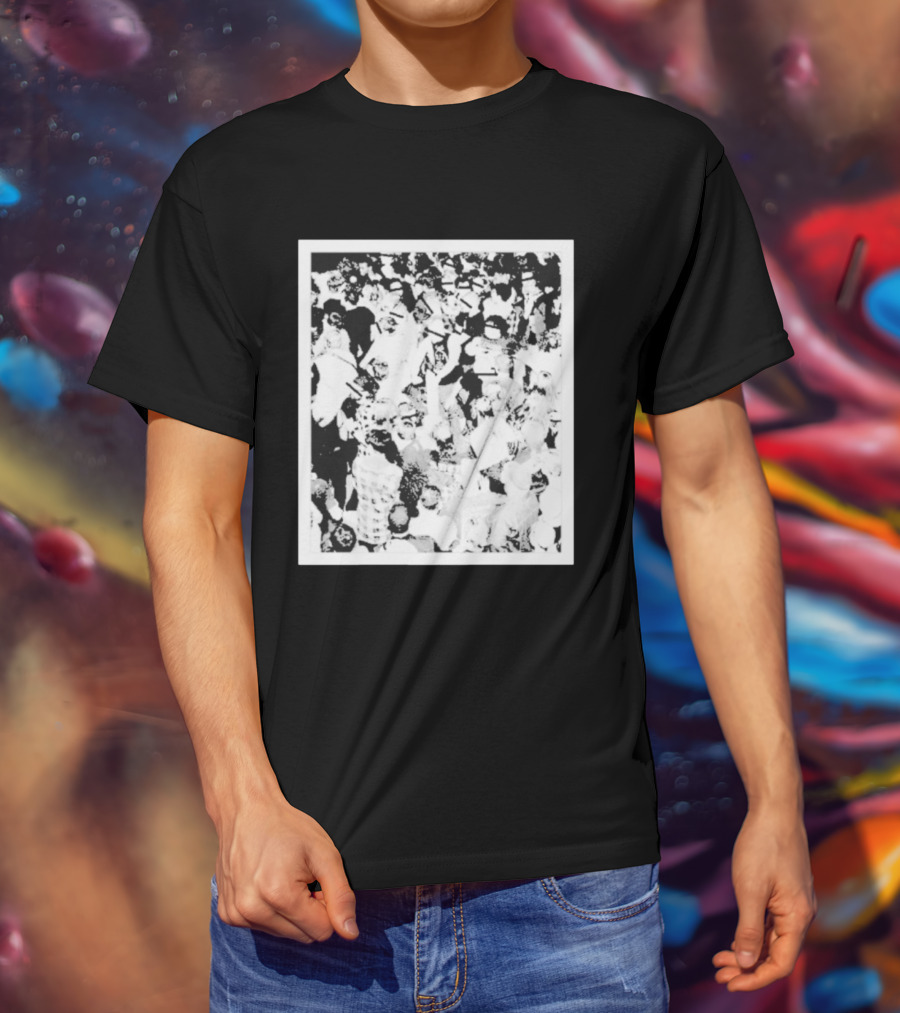 The Salt Shed Crowd Concert Gathering Black And White Photography T-Shirt