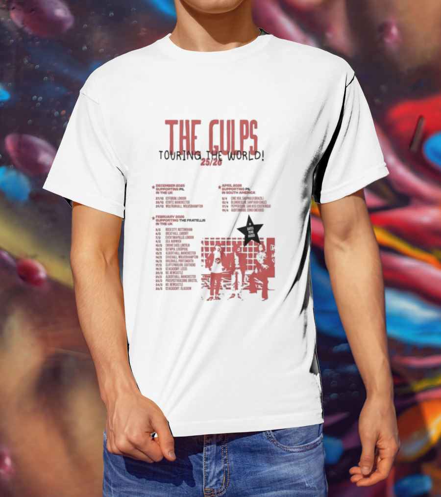 The Gulps Touring The World 2025-2026 Band World Tour Dates And Cities T-Shirt