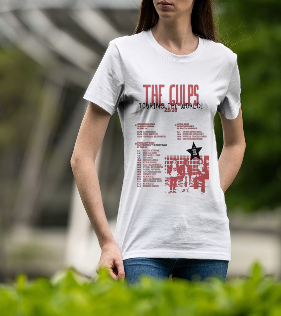 The Gulps Touring The World 2025-2026 Band World Tour Dates And Cities T-Shirt