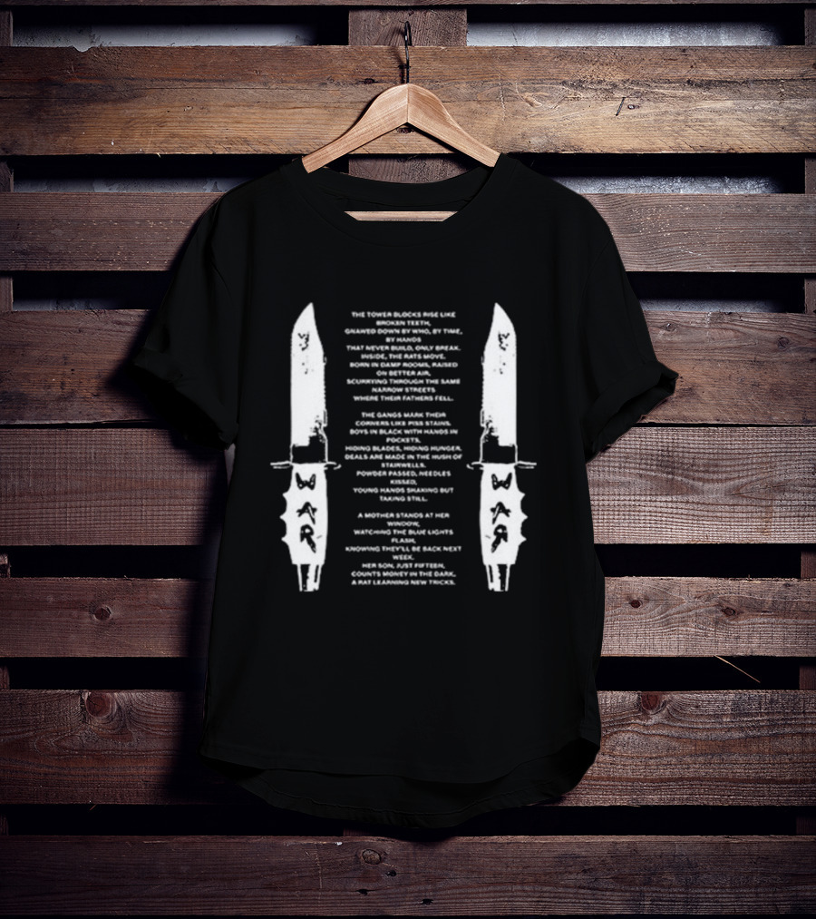 Esdeekid Council House Rat Knife Visage Of Blunter Shivs And Piercings T-Shirt