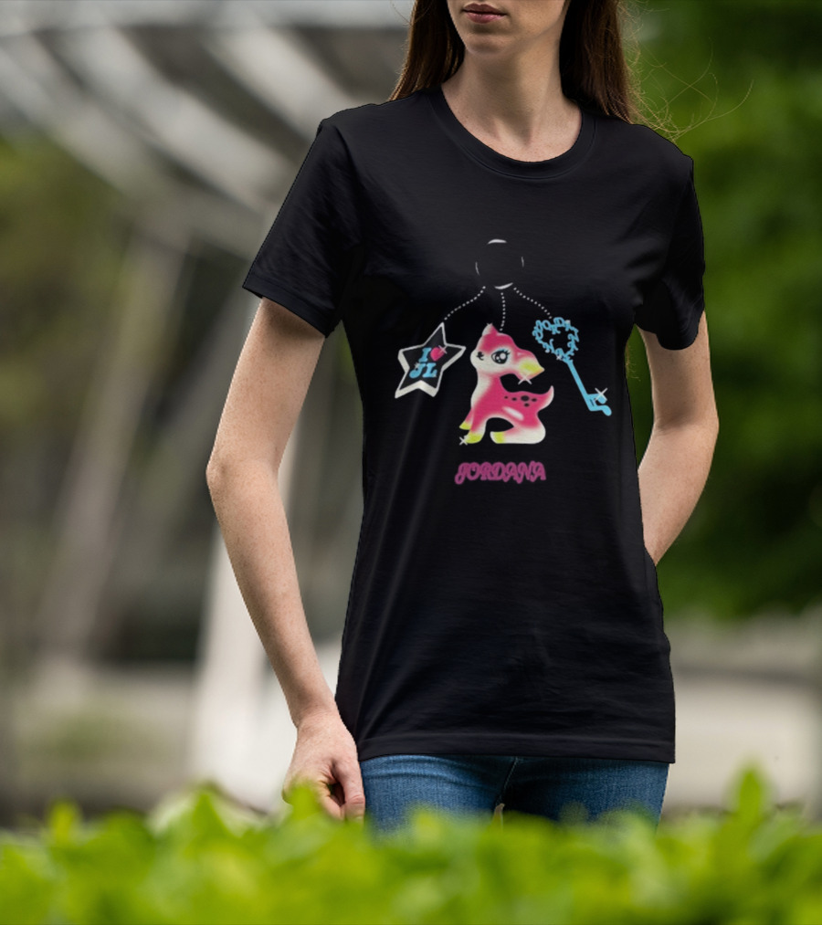 I Love JL Jordana Keychain Fawn Star Charm T-Shirt