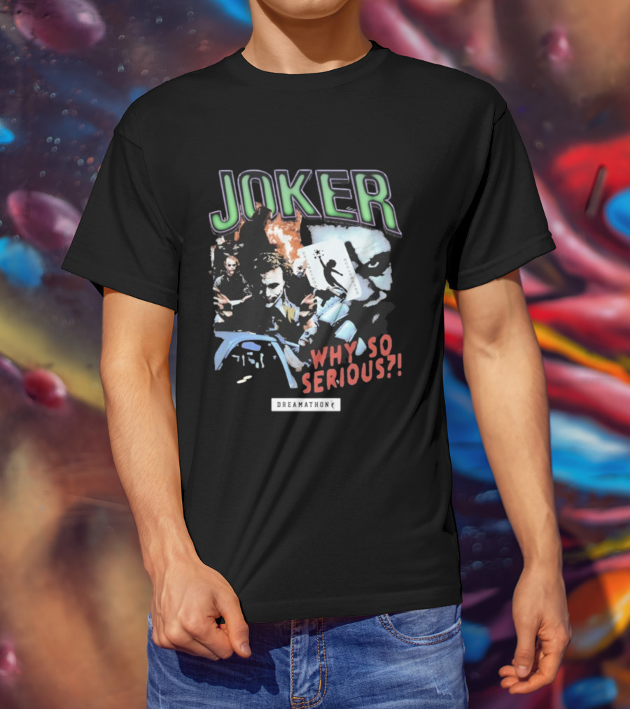 Joker Why So Serious Dreamathon Playing Card Artwork T-Shirt