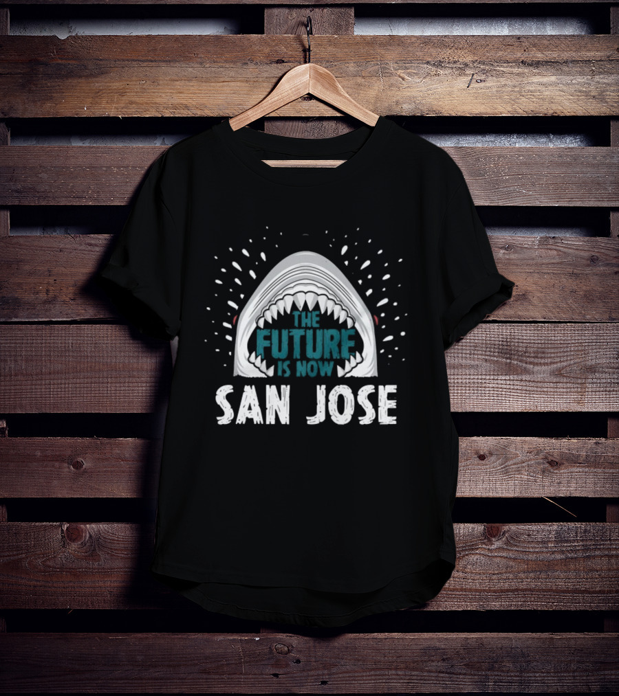 San Jose Sharks The Future Is Now Shark Teeth Graphic T-Shirt