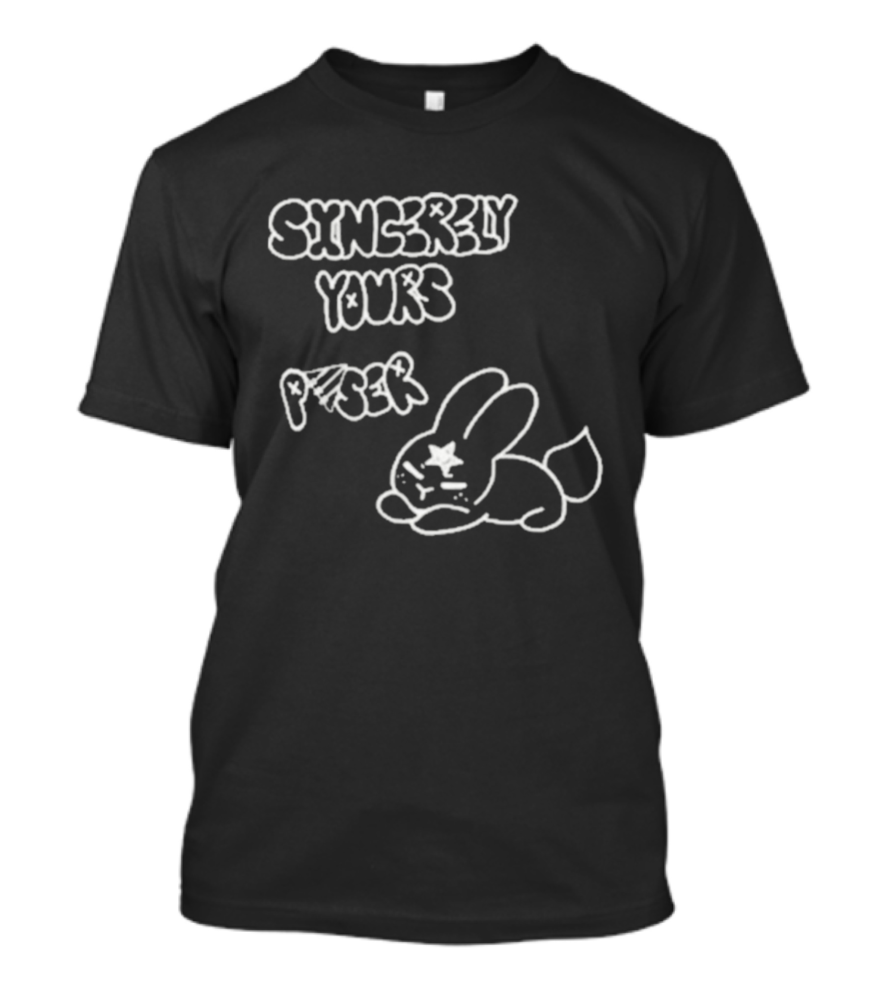 Sincerely Yours Poser Bunny Star Eyed Playful Character T-Shirt