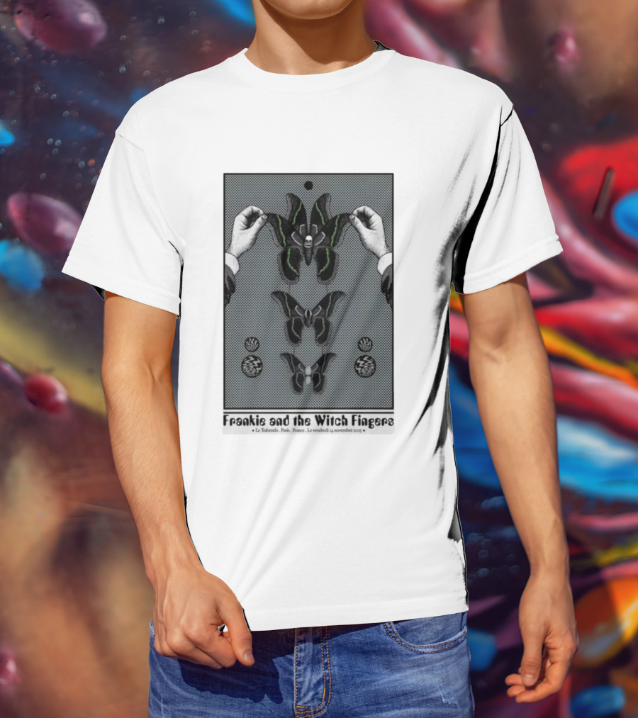 Frankie And The Witch Fingers Paris November 14 2025 Moth Hands Le Trianon France T-Shirt