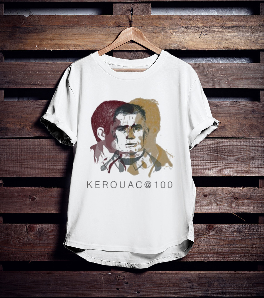 Kerouac @100 Profiles Literary Icon Centennial Tribute T-Shirt