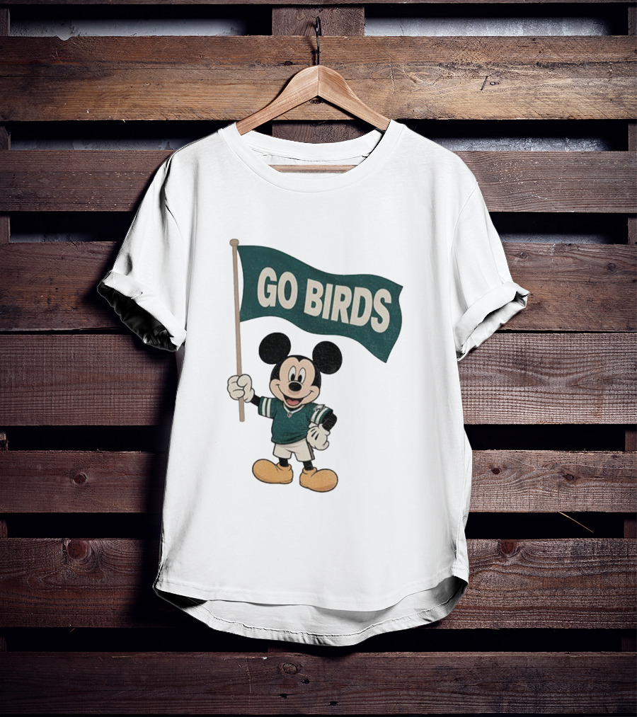Mickey Mouse Go Birds Philadelphia Eagles NFL Football 2025 Flag T-Shirt