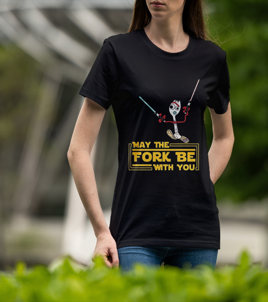 Forky May The Fork Be With You Star Wars Parody T-Shirt