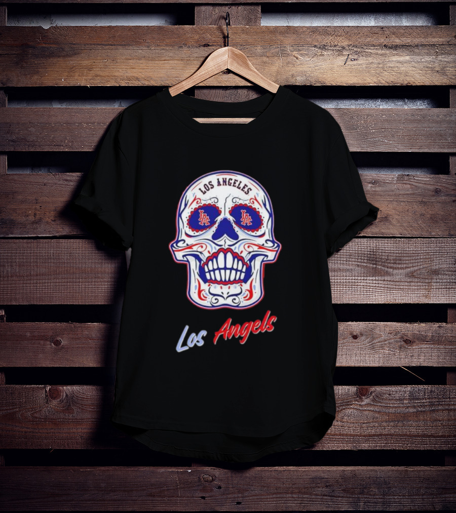 Los Angeles Angels Sugar Skull LA Baseball T-Shirt