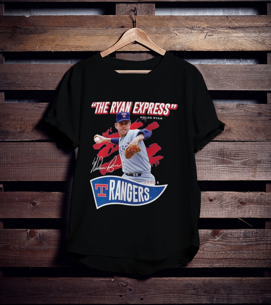 Texas Rangers The Ryan Express Nolan Ryan Signature T-Shirt