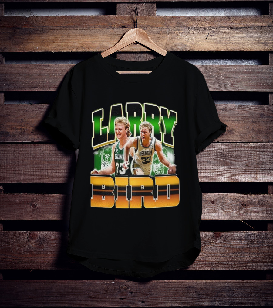 Christian Gonzalez Celtics Larry Bird Basketball Legend 33 T-Shirt
