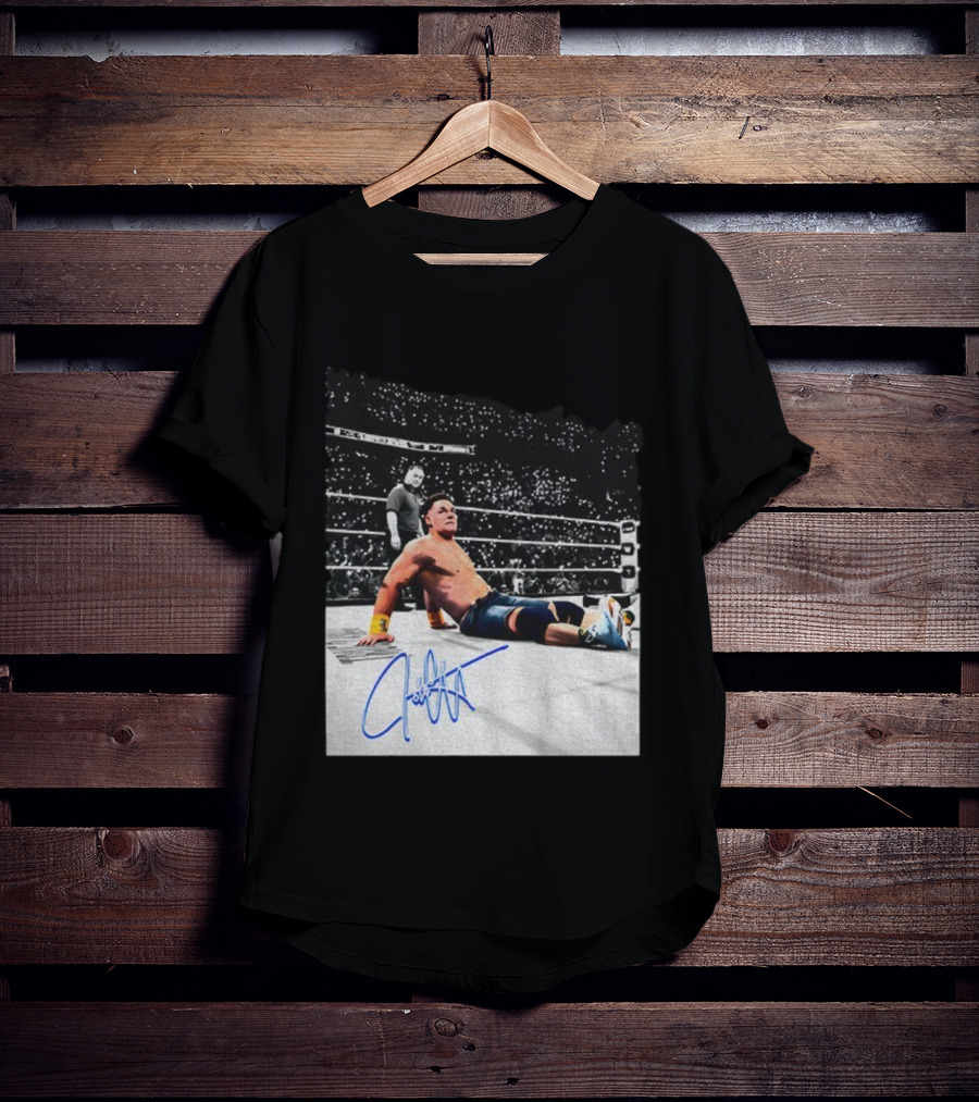 John Cena Autograph Grand-Slam Champion The Last Time Is Now WWE 2025 T-Shirt