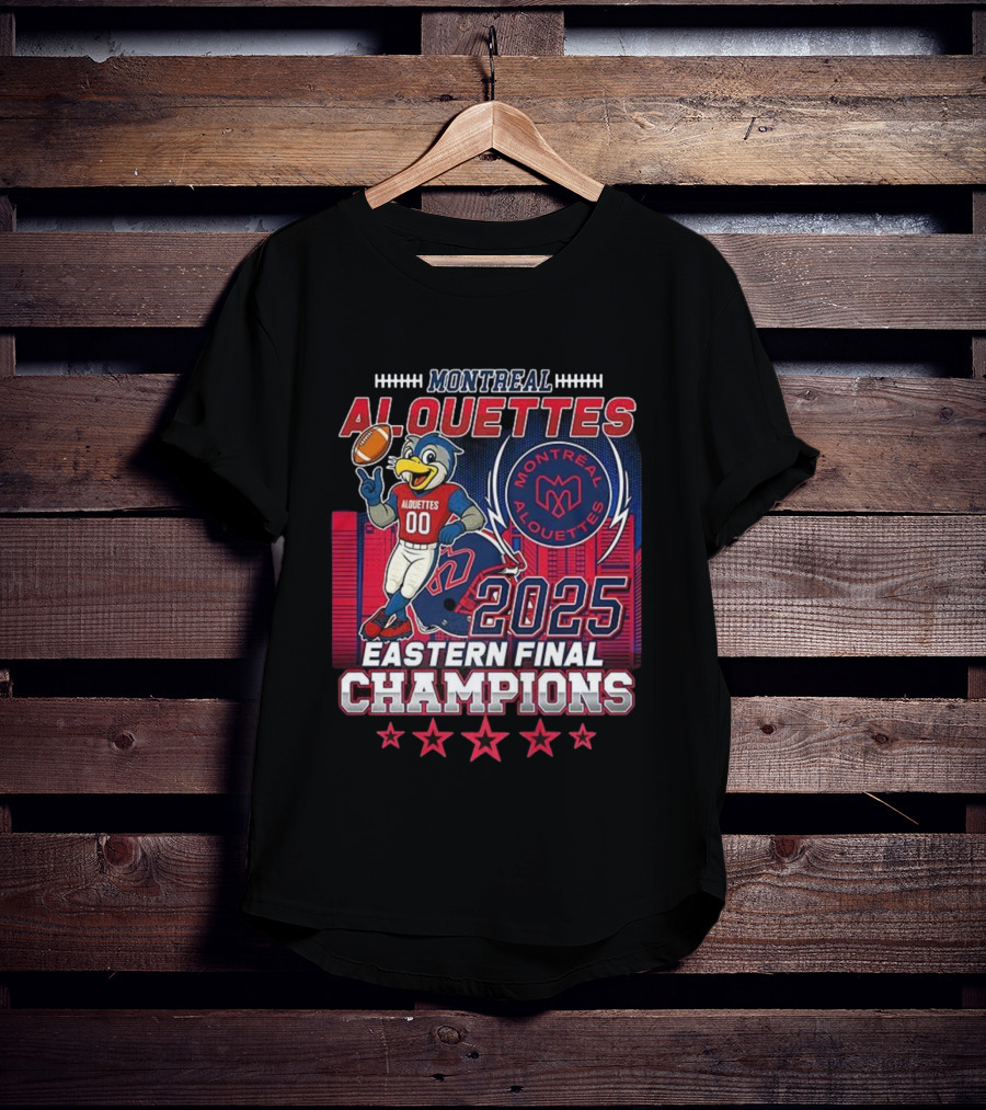 Montreal Alouettes 2025 Eastern Final Champions Mascot Football T-Shirt