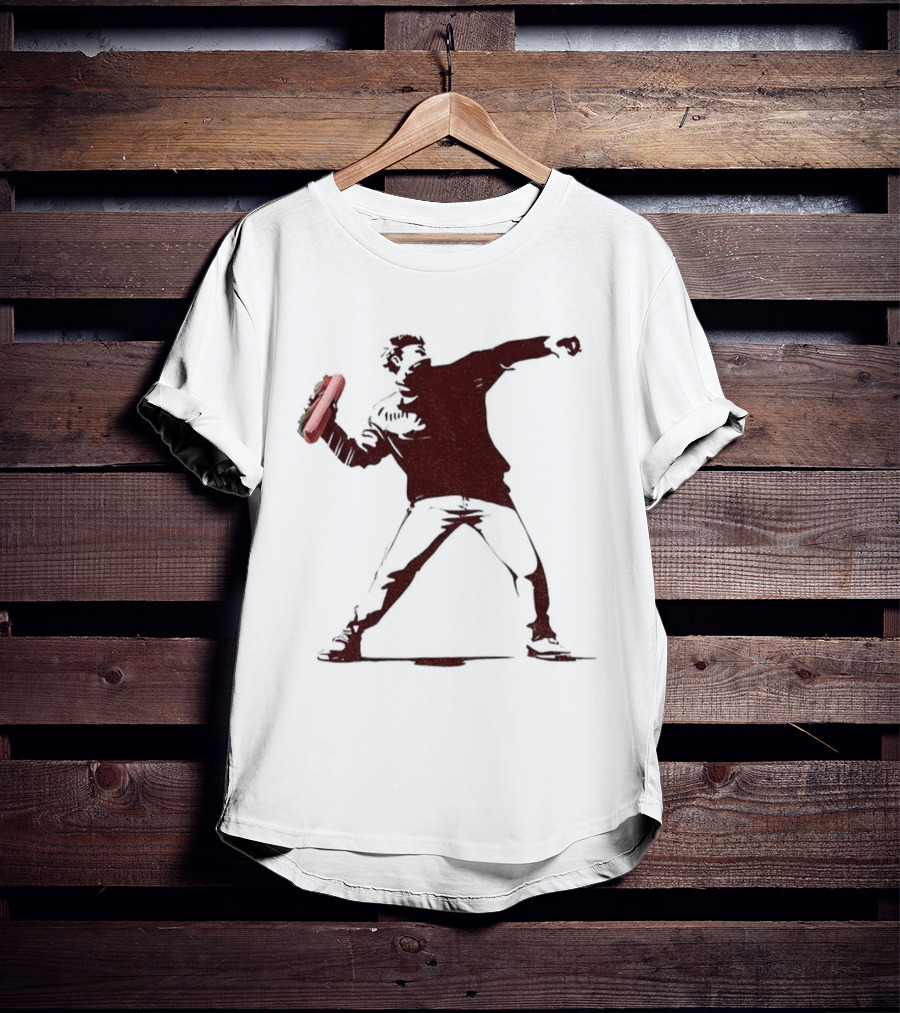 Funny Banksy Sandwich Guy Washington DC America 2025 Iconic Graffiti Style T-Shirt