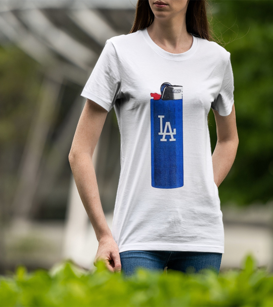 Los Angeles Dodgers MLB Baseball LA Blue Lighter T-Shirt