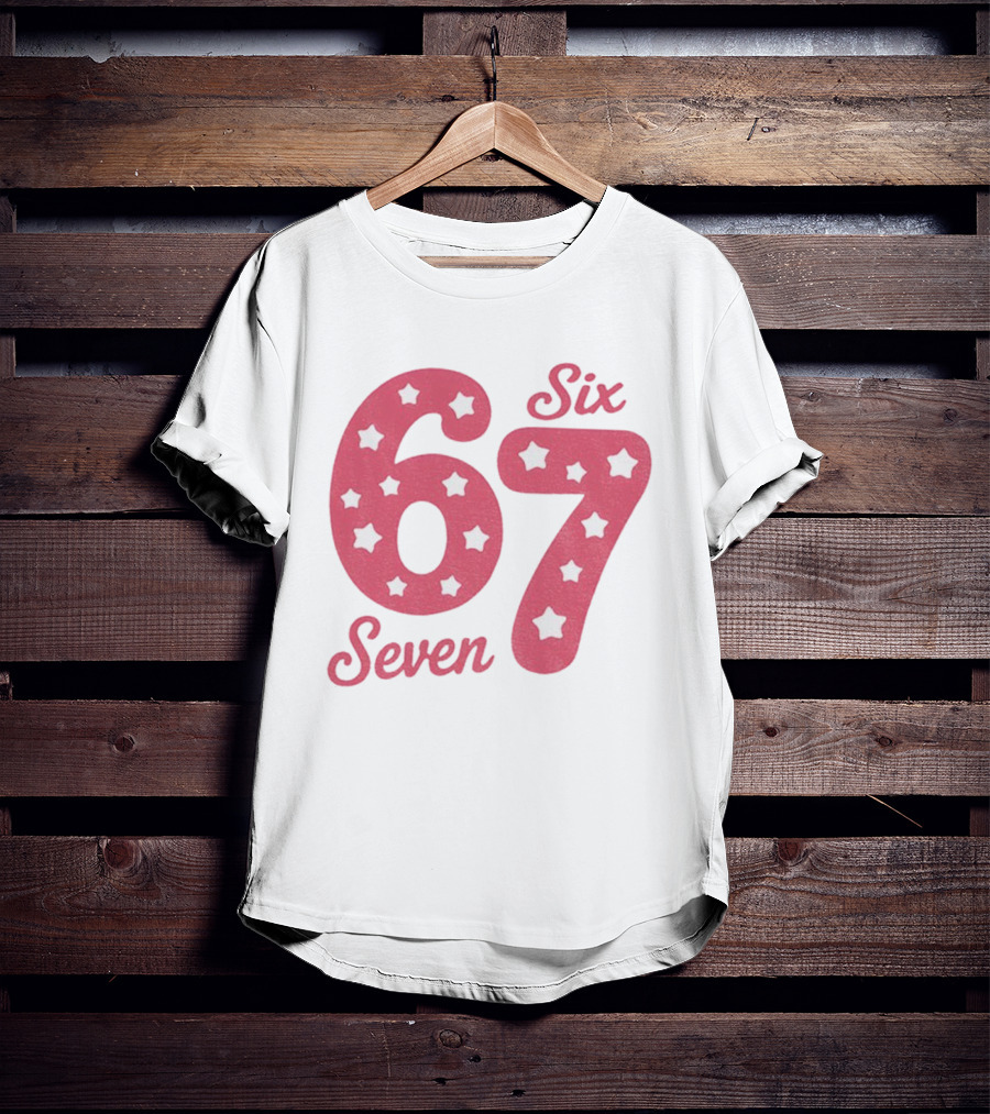 Six Seven 67 Pink Stars T-Shirt