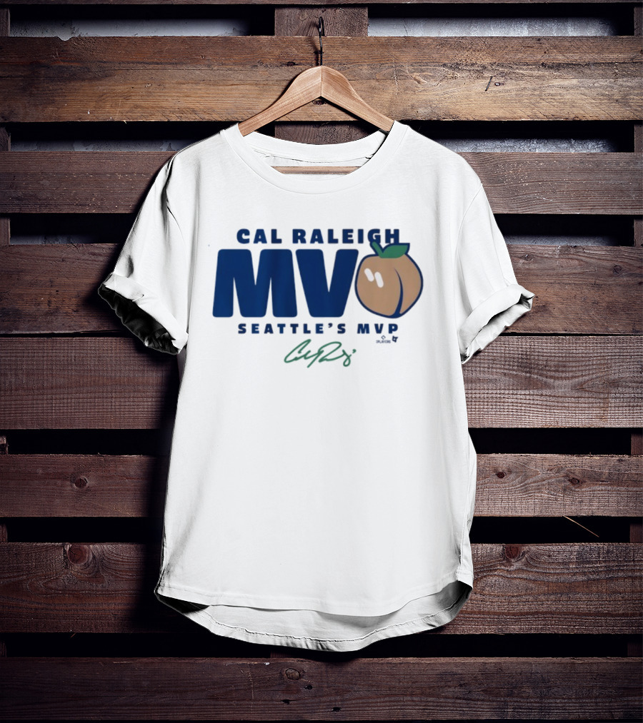 Cal Raleigh Seattle's MVP Signature Peach MVPeach T-Shirt