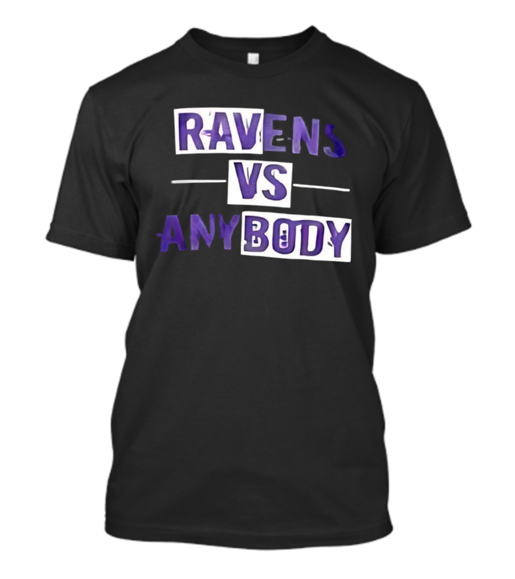 Ravens VS Anybody Baltimore Football Team Rivalry Fan Apparel T-Shirt
