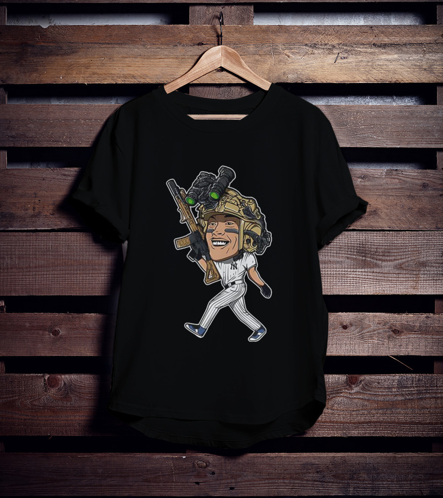 New York Yankees Aaron Judge Baseball Soldier Caricature T-Shirt