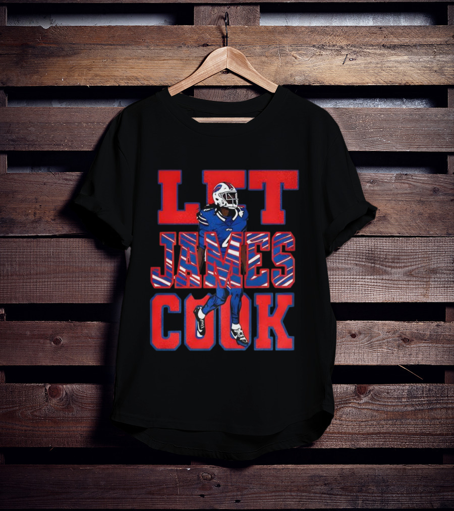 Buffalo Bills Let James Cook Football Player Artwork T-Shirt