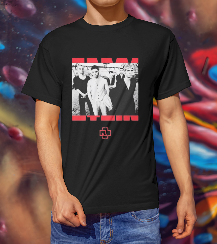 Rammstein Herzeleid XXXIII Band Photo Red Bracket T-Shirt