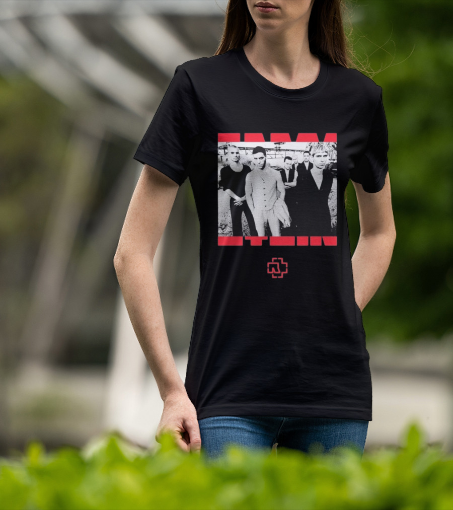 Rammstein Herzeleid XXXIII Band Photo Red Bracket T-Shirt