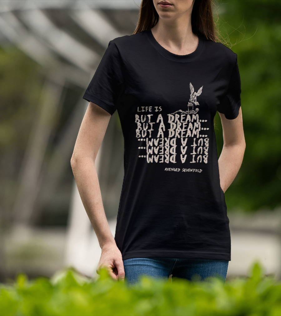 Avenged Sevenfold Life Is But A Dream Skeleton Reflection T-Shirt