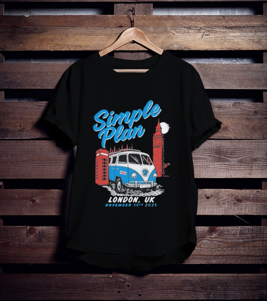 Simple Plan London UK November 14th 2025 Van Big Ben T-Shirt