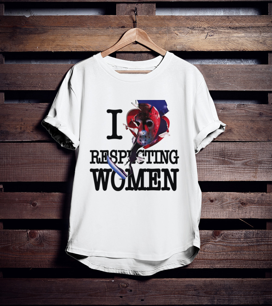 Jason Voorhees I Love Respecting Women Mask Knife T-Shirt