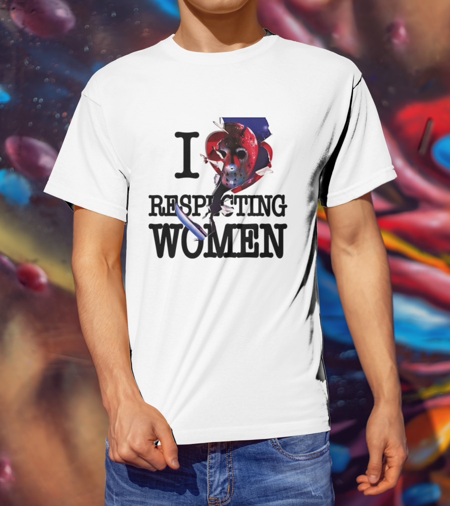 Jason Voorhees I Love Respecting Women Mask Knife T-Shirt