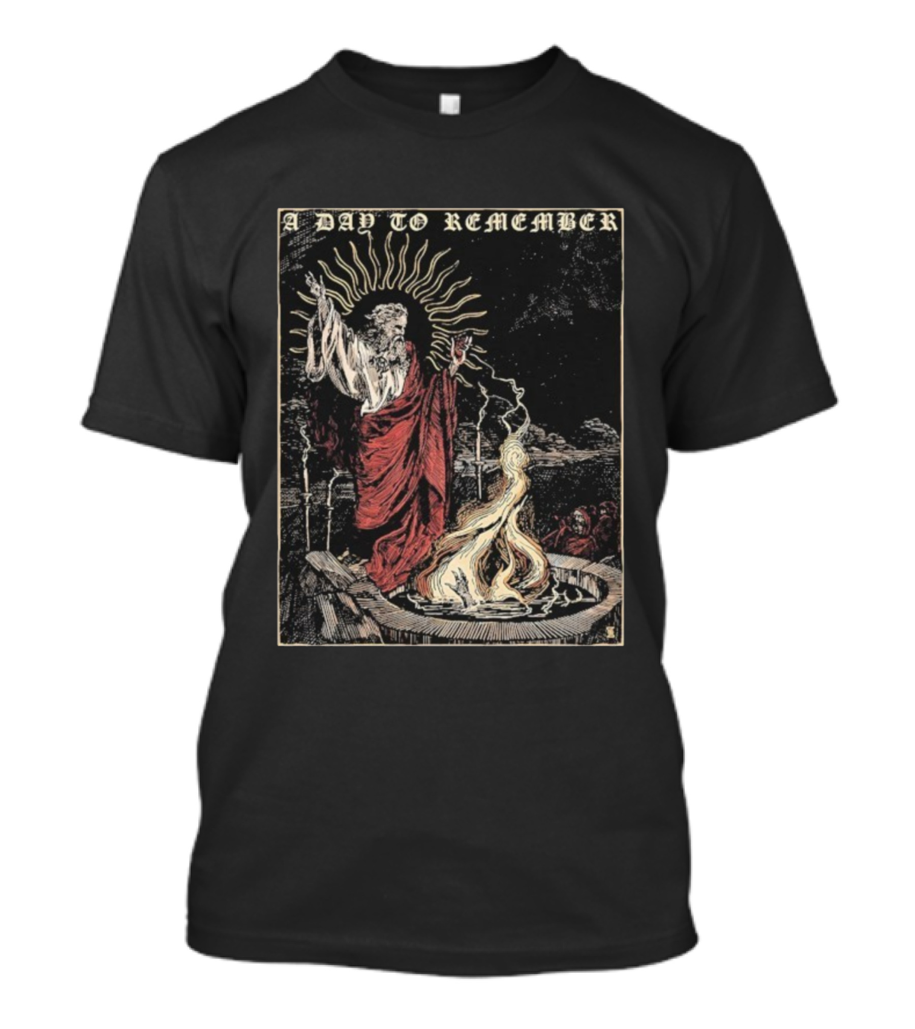 A Day To Remember Silence Graphic With Prophet And Fire Scene T-Shirt
