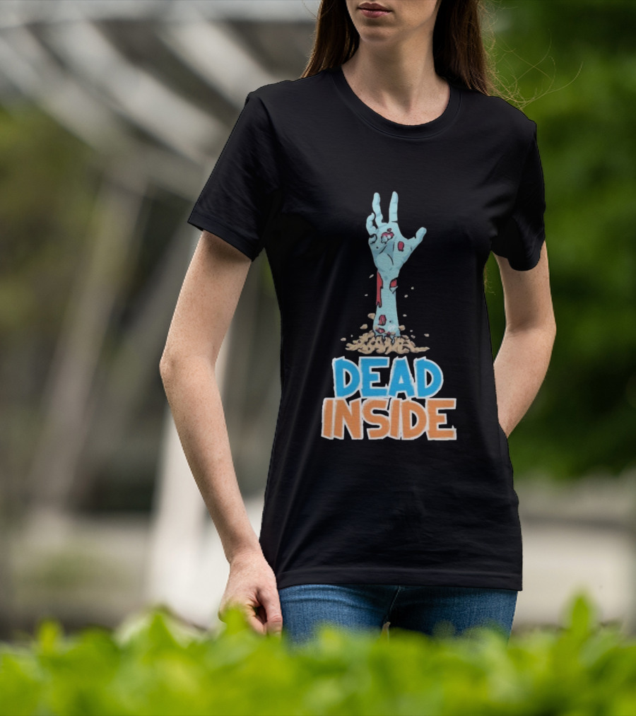 Zombie Hand Rising Dead Inside Halloween T-Shirt