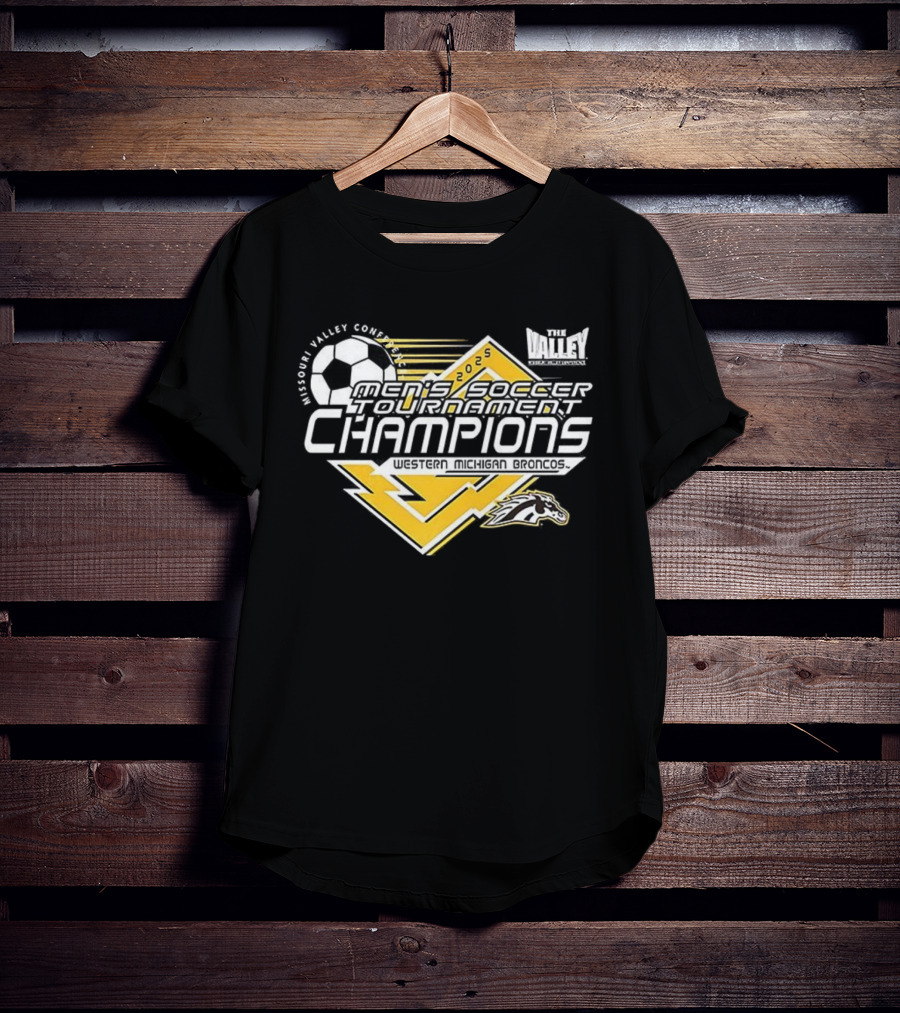 Missouri Valley Conference Soccer Champions Western Michigan Broncos 2025 T-Shirt