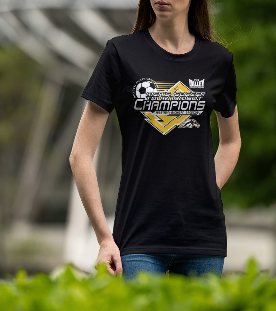 Missouri Valley Conference Soccer Champions Western Michigan Broncos 2025 T-Shirt
