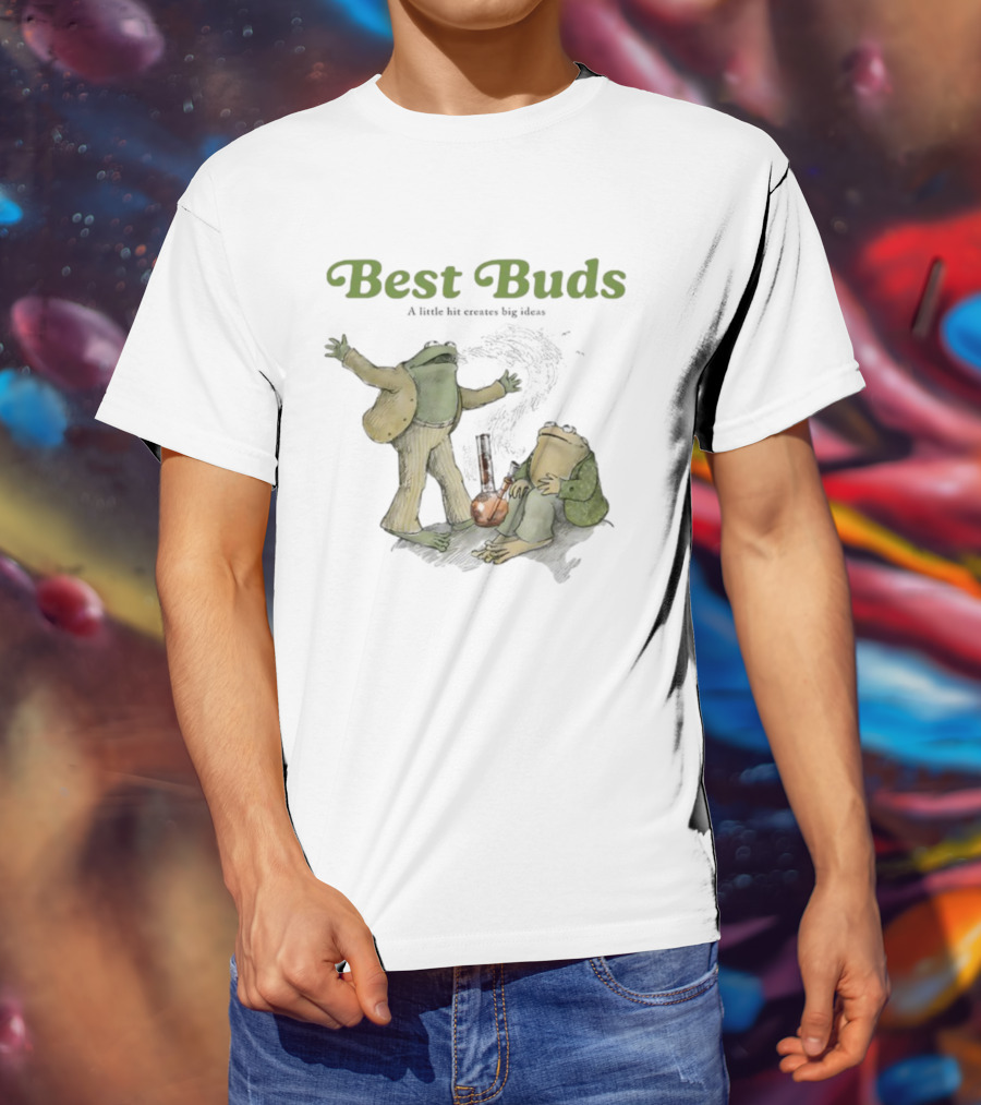Best Buds A Little Bit Creates Big Ideas Frog Characters With Bong T-Shirt
