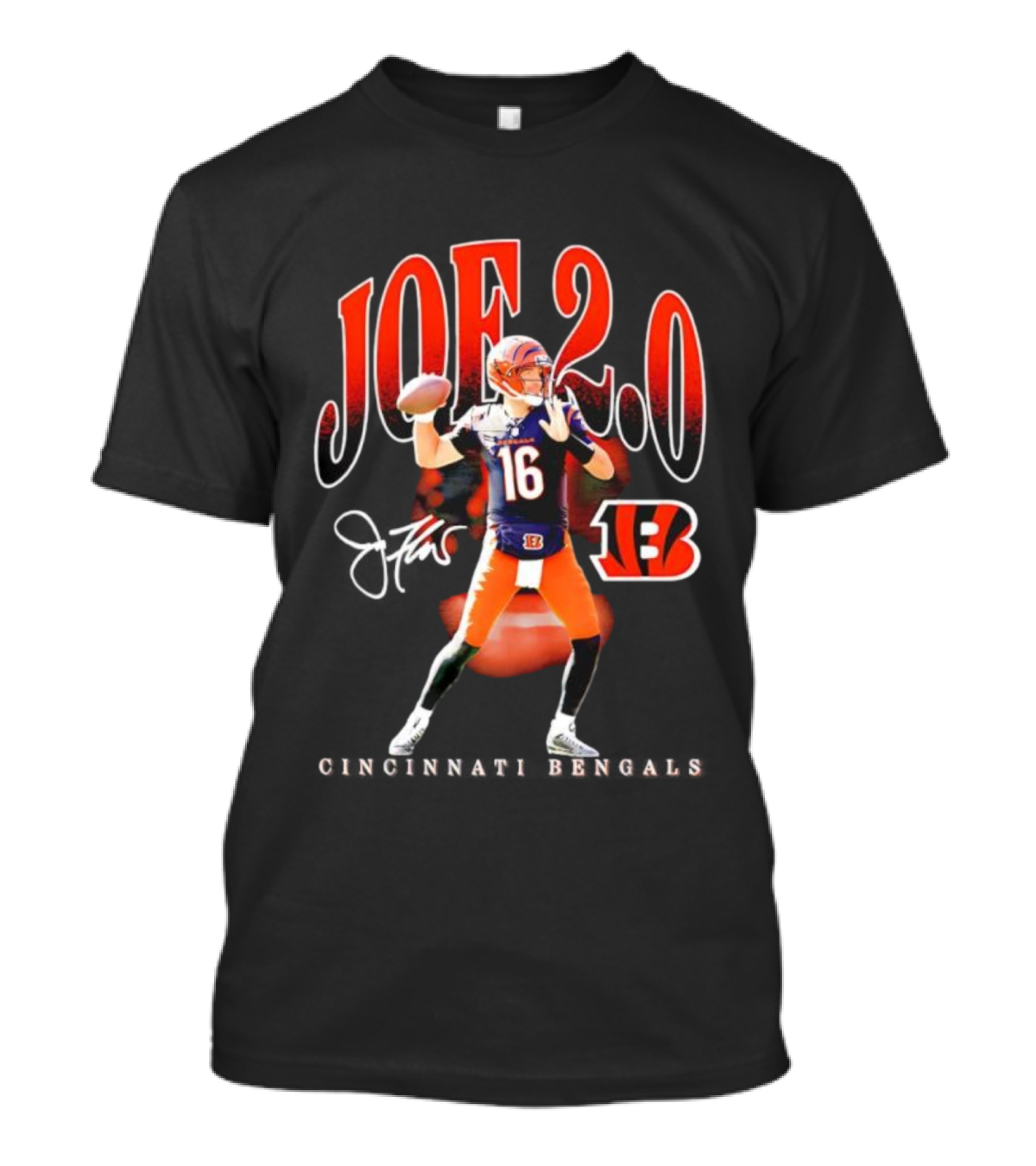 Cincinnati Bengals Joe 2.0 Player 16 Hype Signature T-Shirt