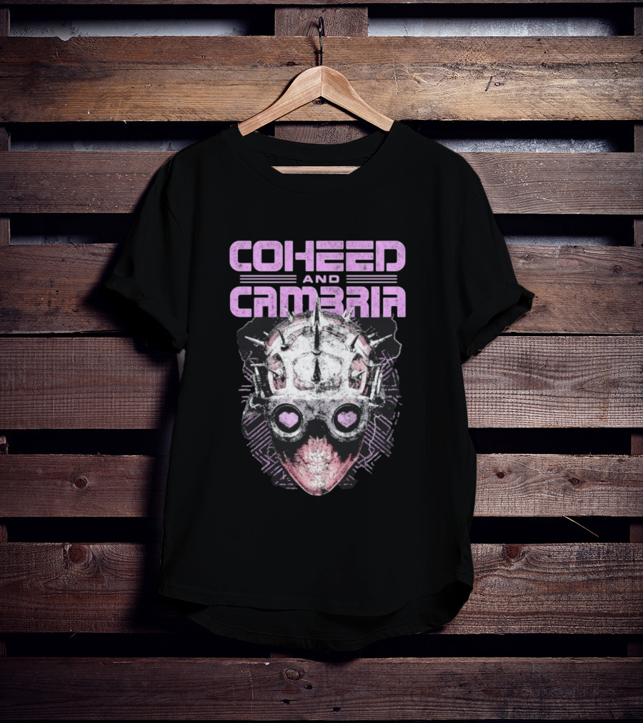 Coheed And Cambria Spiked Mask Heart Eyes T-Shirt