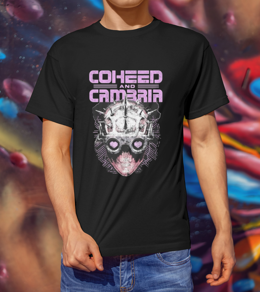 Coheed And Cambria Spiked Mask Heart Eyes T-Shirt