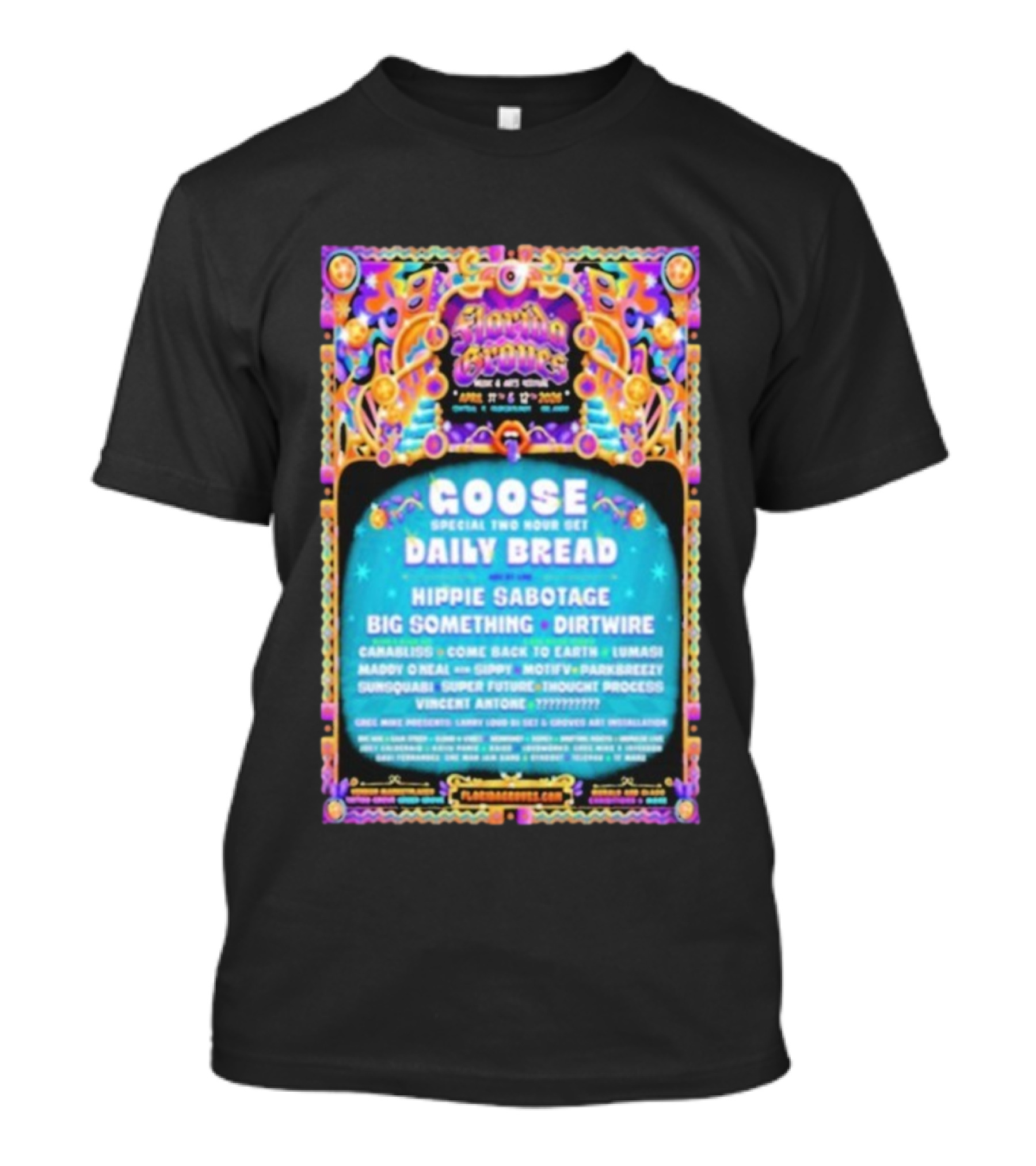 Florida Groove Festival April 11-12 2026 Central Florida Fairgrounds Goose Daily Bread Lineup T-Shirt