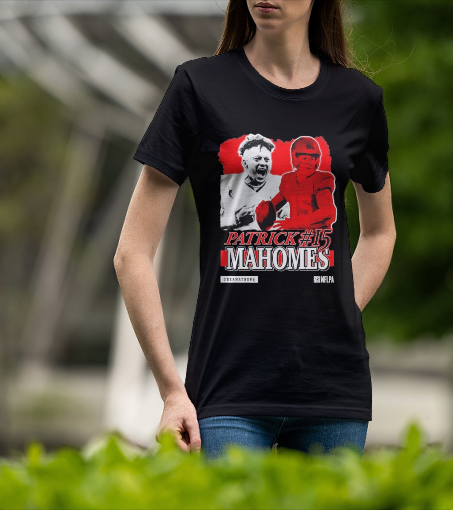 Patrick Mahomes #15 Dreamathon Red Football Legend T-Shirt