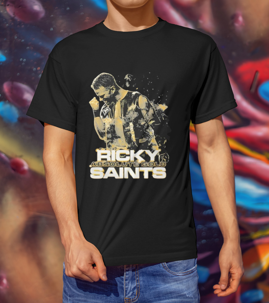Ricky Saints Absolute Gold Fist Pump Victory T-Shirt