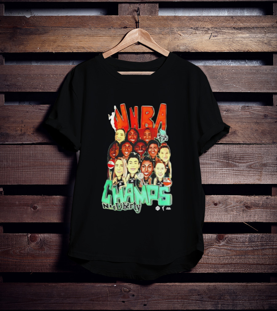 New York Liberty WNBA Champs 2024 Team Celebration T-Shirt
